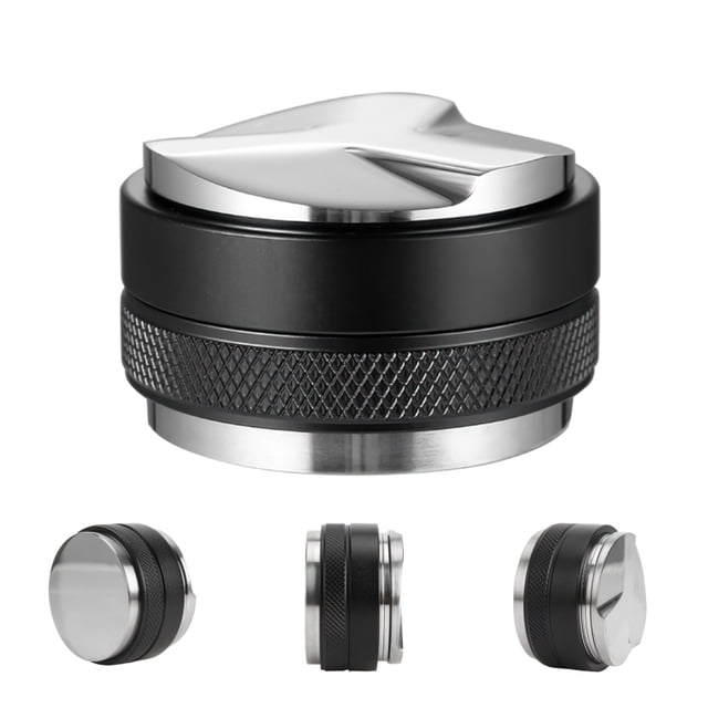 Flmtop 51/53/58mm Single Dual Head Stainless Steel Coffee Tamper Adjustable Depth Leveler Distributor