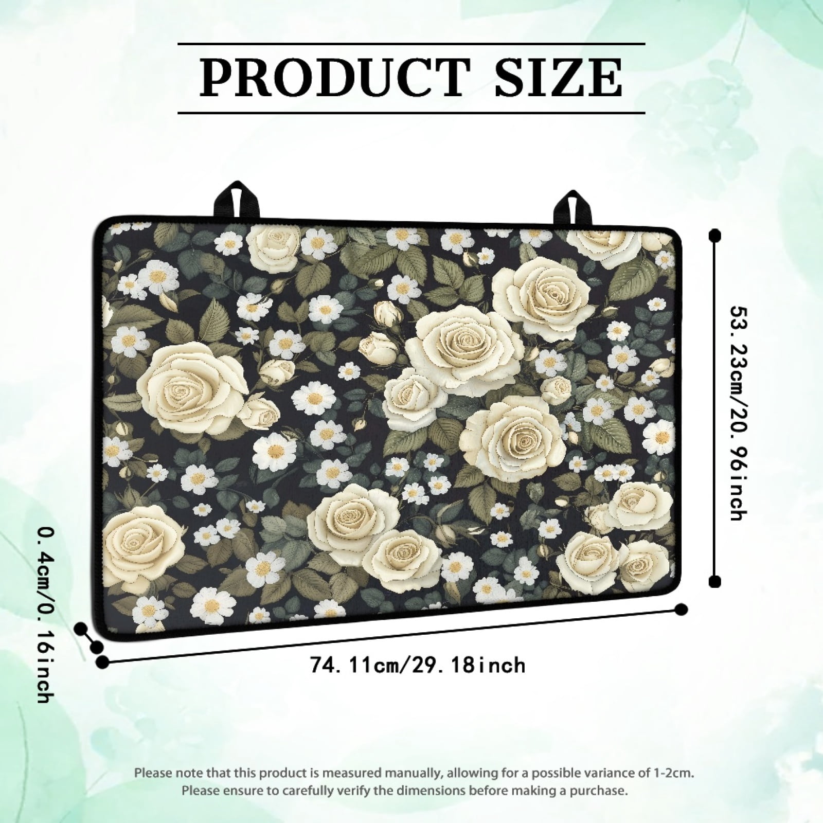 Renewold Stove Cover for Electric Glass Top Stove, Induction Electric Stove Top Protector Oil-proof Heat Resistant Washer Dryer Top Cover, 29'' x 21'', Elegant Rose Leaf