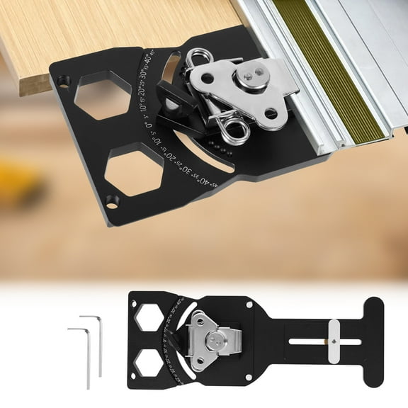 Adjustable Guide Rail Square with Angle Stop -45° to 45° Adjustable Angle Track Saw Square with Edge Support for Precision Cutting