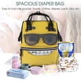thumbnail image 5 of Honeii Smiling With Sunglasses Pattern Mummy Diaper Bag Backpack Durable Maternity Baby Nappy Casual Shoulder Bags Travel Hiking Outdoor Pack, 5 of 6