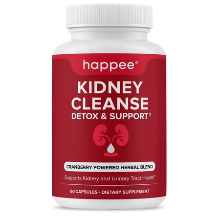 Kidney Cleanse Detox & Repair Supplement – Herbal Kidney Support with Cranberry Extract & 21 Botanicals for Urinary Tract Health – 60 Capsules
