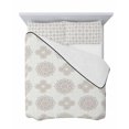 thumbnail image 7 of Quilts Twin-XL Size Bedding Set, Vintage Bohemia Lightweight Quilted Comforter, Gray Flowers Boho Pattern Cream Soft Reversible Bedspread Coverlet with Pillow Covers for All Season, 68" x 98", 7 of 7