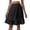 01 Black, variant on Half Slips for Women Elastic Waist Loose Lace Parchwork A-Line Ruffle Knee Length Short Skirt