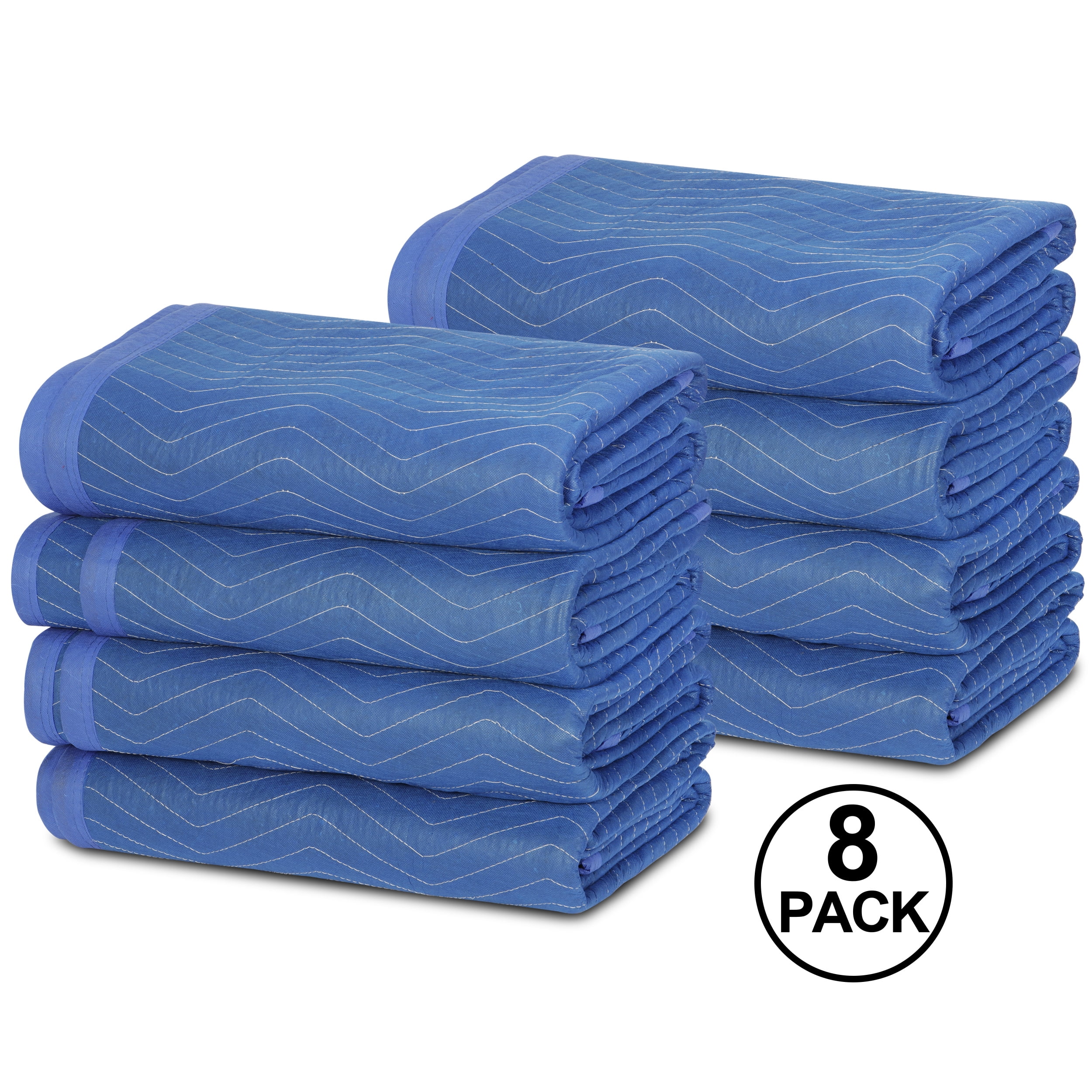 Moving Blankets Blue Heavy Duty Shipping Furniture Pads 80" X 72" 8