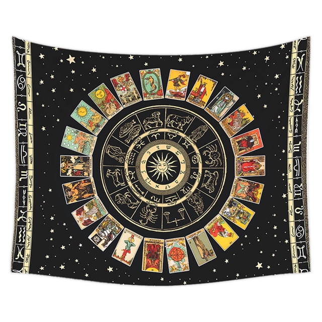 Tapiz de Cartas de Tarot Mandala Tmvgtek Decoración del Hogar 95x73cm
