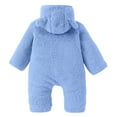 thumbnail image 6 of FYDUU Baby Bear Outfit Fold-Over Mittens Footies Girls Boys Winter Snowsuit Clothes Hooded Jumpsuit Onesie Outwear 9-12 Months, 6 of 9