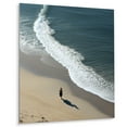 thumbnail image 2 of Designart "Black And White Simplicity Beach Photo IX" Nautical & Beach Metal Art Print, 2 of 5