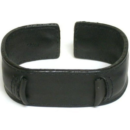 Watch Band Leather Black Wrist Cuff Wide Rock &