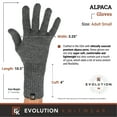 thumbnail image 3 of Alpaca Knit Gloves for Women - Made in the USA - Super Soft Baby Alpaca - Small - Grey, 3 of 7