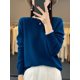 thumbnail image 1 of Suéter de lana merino 100 % para mujer, jersey de cachemira, prendas de punto, otoño e invierno, cuello redondo, color liso, ropa básica de moda para mujer, 1 of 5