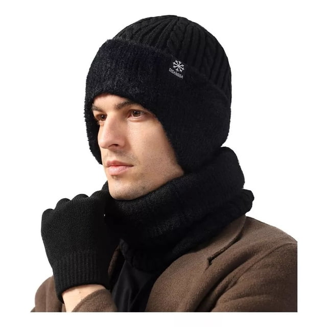 Gorro Bufanda Cuello Unisex Invierno Guantes Termicos Traje