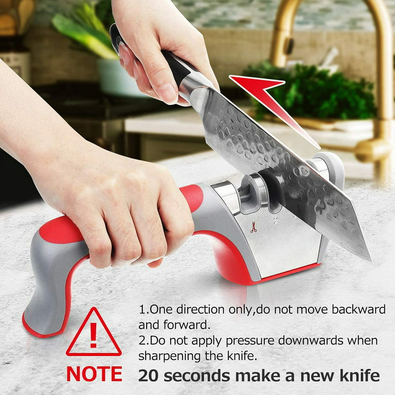 Knife Sharpener for Kitchen, 4 In 1 Knife and Scissors Sharpener