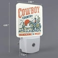 thumbnail image 2 of Fotbe Cowboy Rising Horse Pattern Plug-in LED Backlit Night Light with Motion Sensor & Dusk to Dawn Sensor Energy Efficient Night Light, Bedroom Night Light-UK, 2 of 7