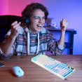 thumbnail image 4 of MesaSe Clearance Gaming Keyboard USB Wired Floating Keyboard  Ergonomic Water Mechanical Feeling Keyboard  Ultra-Slim LED Backlit Keyboard for Desktop  Computer Home Decor Clearance, 4 of 7