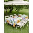 thumbnail image 4 of Outdoor Tablecloth with Umbrella Hole for Patio/Picnic/Party/Camping, Sunflowers Waterproof Table Cloth Rectangle Table Cover Washable, Spring Flowers Butterflies Hydrangea Watercolor (60"x 120"), 4 of 8