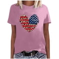 thumbnail image 4 of Brnmxoke Red White and Blue Shirts for Women,Women American Flag Heart Patriotic T-Shirt 4th of July Graphic Tees Shirts USA Flag Star Stripe Tops, 4 of 5