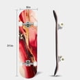 thumbnail image 3 of Skateboards for Beginners Luxury abstract fluid art alcohol ink technique mixture red yellow 31"x8" Maple Double Kick Concave Boards Complete Skateboards Outdoor for Adults family friends Gifts, 3 of 5