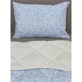 thumbnail image 3 of Floral Comforter & Sham Bedding Set, Small Spring Flowers on Blue Background Romantic Retro Pattern, 3 pcs Duvet Set Microfiber Filling Quilt, 5 Sizes, Blue Violet Pale Blue, by Ambesonne, 3 of 4