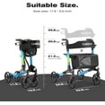 OasisSpace Ultra Folding Rollator Walker with Builtin Cable, Compact