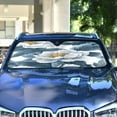 thumbnail image 4 of WOBOGO White Peony Car Windshield Sunshades Autopilot Lightweight Accordion Sun Visor 53×23.5in, 4 of 8