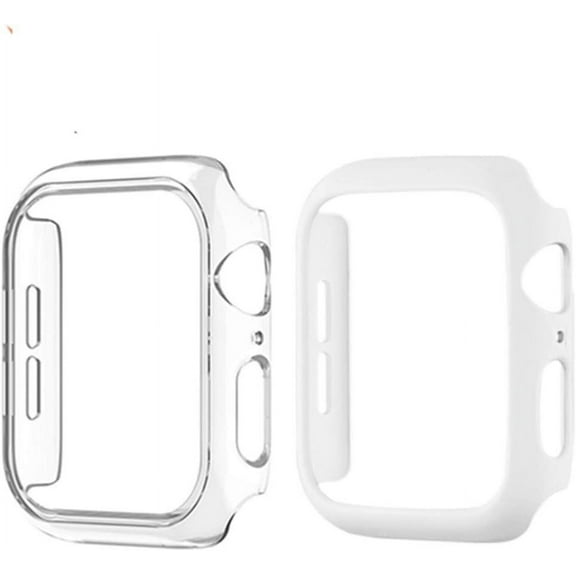 KOMI 2 Pack Matte Hard Bumper Case Thin Lightweight Cover Slim Guard Protective Frame Compatible with 42mm Apple Watch Series 3 2 1,