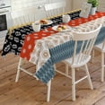 thumbnail image 4 of Modern Bohemian Rectangle Tablecloth, Colorful Minimalist Abstract Paisley Boho Waterproof & StainResistant Tablecloth, Washable Oil-proof Table Cover for Dining/Party/Wedding/Buffet 54x108 In, 4 of 9