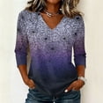 thumbnail image 2 of Trgacdwlo Retro Ghost Halloween Pumpkin Womens Halloween Shirts V Neck Womens Tops 3/4 Sleeve Ghost Graphic Spooky Fall Pullover Tops, 2 of 5