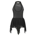 thumbnail image 2 of YONGHS Kids Girls Sequins Lyrical Contemporary Dance Dress Gymnastic Skirted Leotard Black 10, 2 of 5
