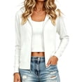 thumbnail image 2 of TGSLY Women's Hooded Sweater Jacket Lightweight Soft Zip Up Long Sleeve Cardigan Coat Loose Dressy Casual Solid Color Fall Hoodies S, 2 of 7