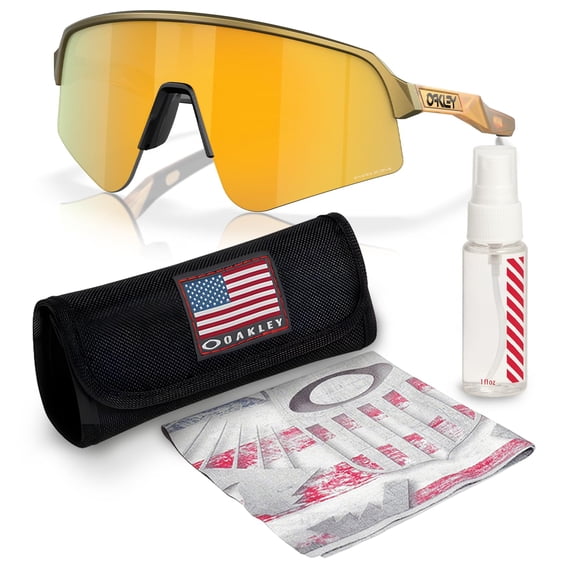 Oakley OO9465 Sutro Lite Sweep Re-Discover Collection Shield Shaped Non-Polarized Sunglasses for Men - Includes Official Eyewear Kit - Brass Tax Frame with Prizm 24K Lens