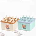 thumbnail image 2 of MTBLYS Máquina para hacer paletas heladas de silicona de grado alimenticio con forma de osito adorable y 8 cavidades | Máquina para hacer helados y postres caseros | Tapa a prueba de fugas, 2 of 6