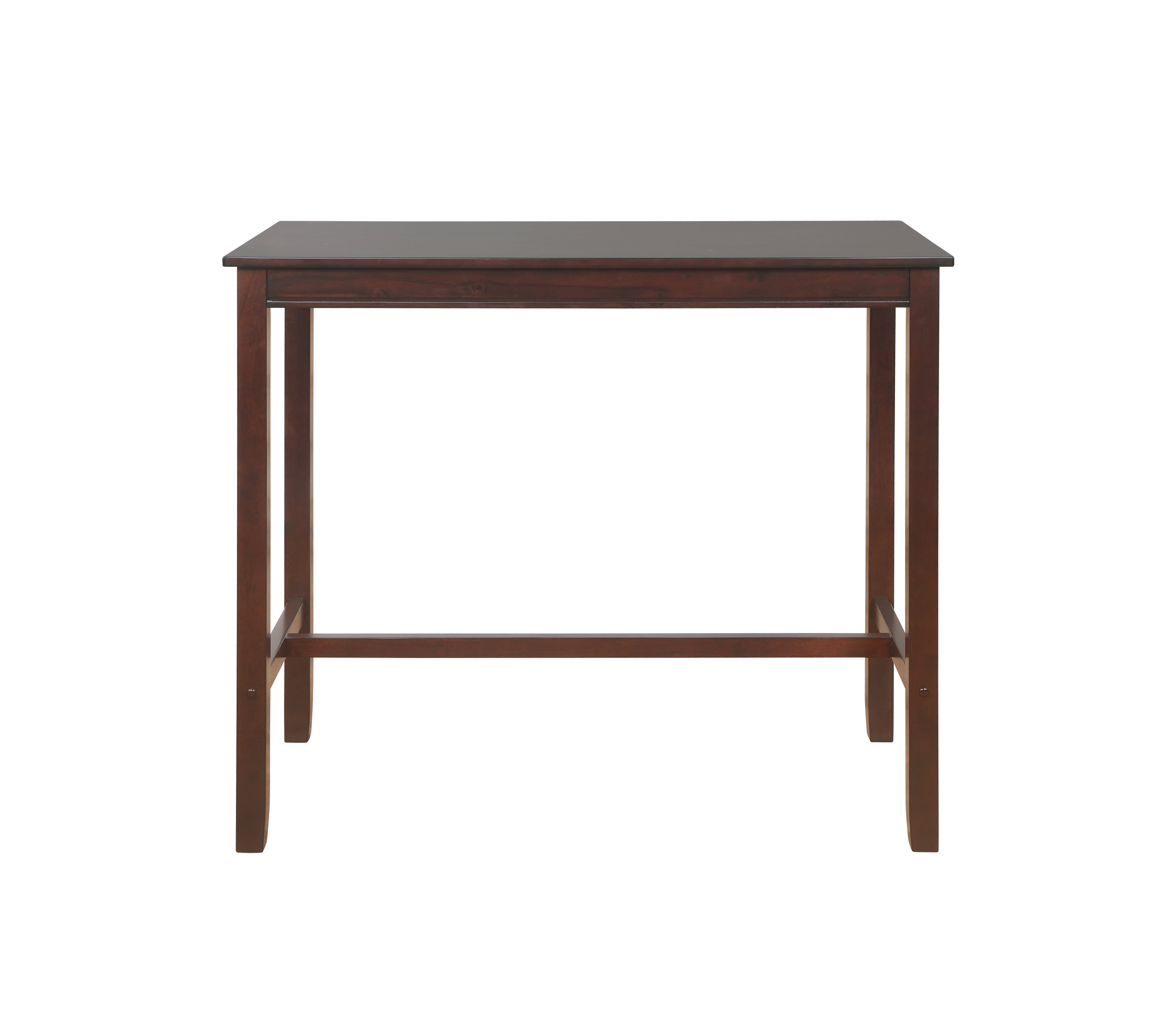 Linon Claridge Wood Bar Height Pub Table, 42" Tall, Rich Brown Finish