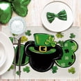 thumbnail image 3 of St. Patrick''s Day Cartoon Mouse Placemats Set of 4, Shamrock Clover Top Hat Stripes Dining Table Place Mats, Irish Holiday Kitchen Decor Home Decoration 12 x 18 Inch, 3 of 5