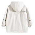 thumbnail image 3 of Girls Windbreaker Jacket Lightweight Wind and Water Resistant Insulated Outerwear Girls Thin Fleece Jacket with Elastic Cuff, 3 of 9