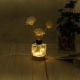thumbnail image 5 of LED Wooden Ball Stand Holders Displays Base 5x2cm Warm Light Round Pack of 2, 5 of 5