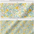 thumbnail image 2 of Soimoi Yellow Cotton Poplin Fabric Artistic Leaf & Floral Print Sewing Fabric Yard 56 Inch Wide, 2 of 7