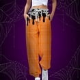 thumbnail image 2 of gakvbuo halloween sweatpants for women High Waiste Cinch Bottom Baggy cargo sweatpants for women with Pockets Athletic Fit Workout Active Joggers Pants Lounge Trousers Long Leg Pants, 2 of 4
