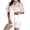 X209-White, variant on Censtreet Pajamas Set for Women Short Sleeve Sleepwear Summer Pocket Pjs Soft 2 Piece Lounge Sets S-XXL