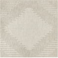 thumbnail image 2 of Unique Loom Outdoor Modern Collection Area Rug - Tambor (7' 1" Square Gray/Ivory), 2 of 6