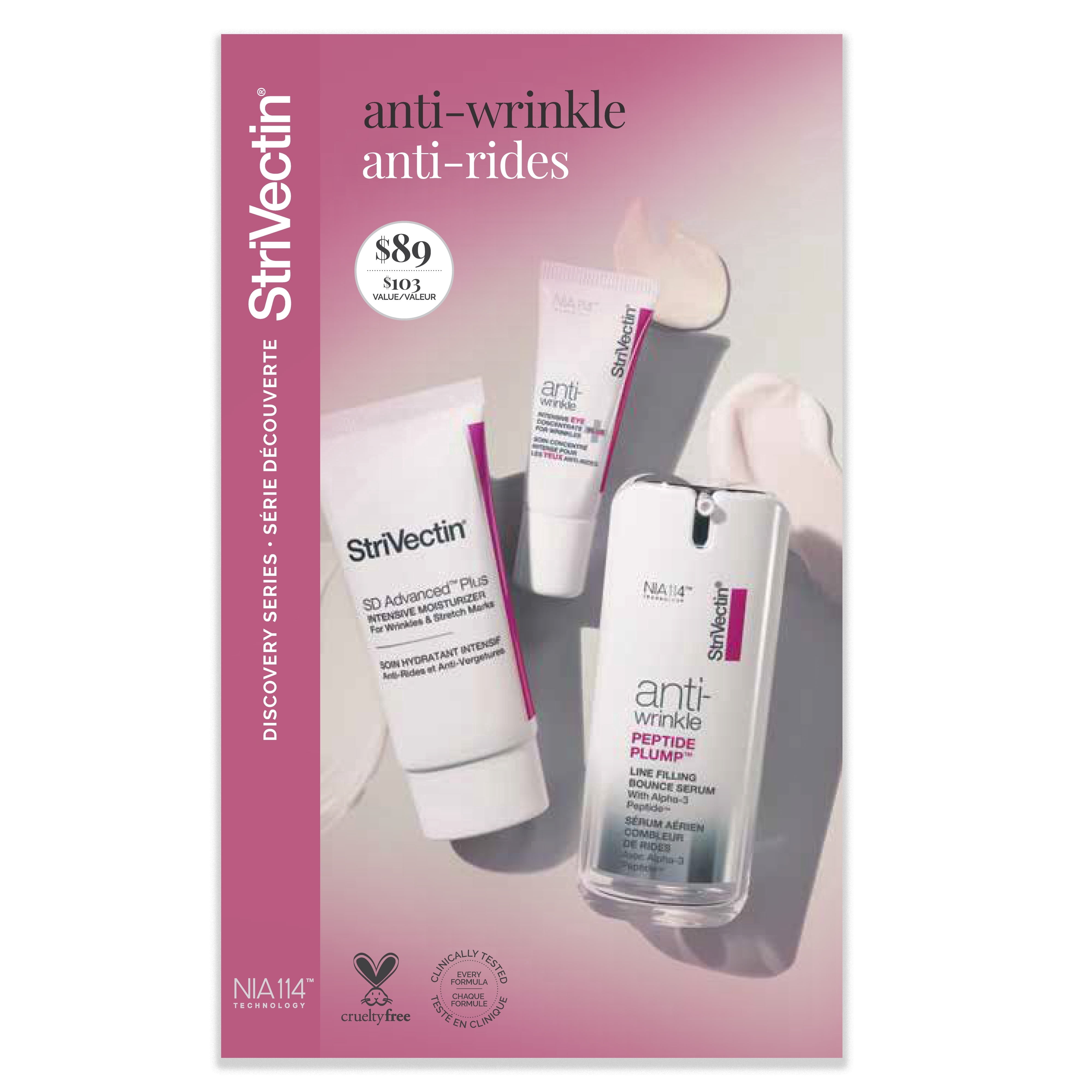 StriVectin Discovery Series: Anti-Wrinkle Trio Kit, Includes Moisturizer, Serum, & Eye Concentrate