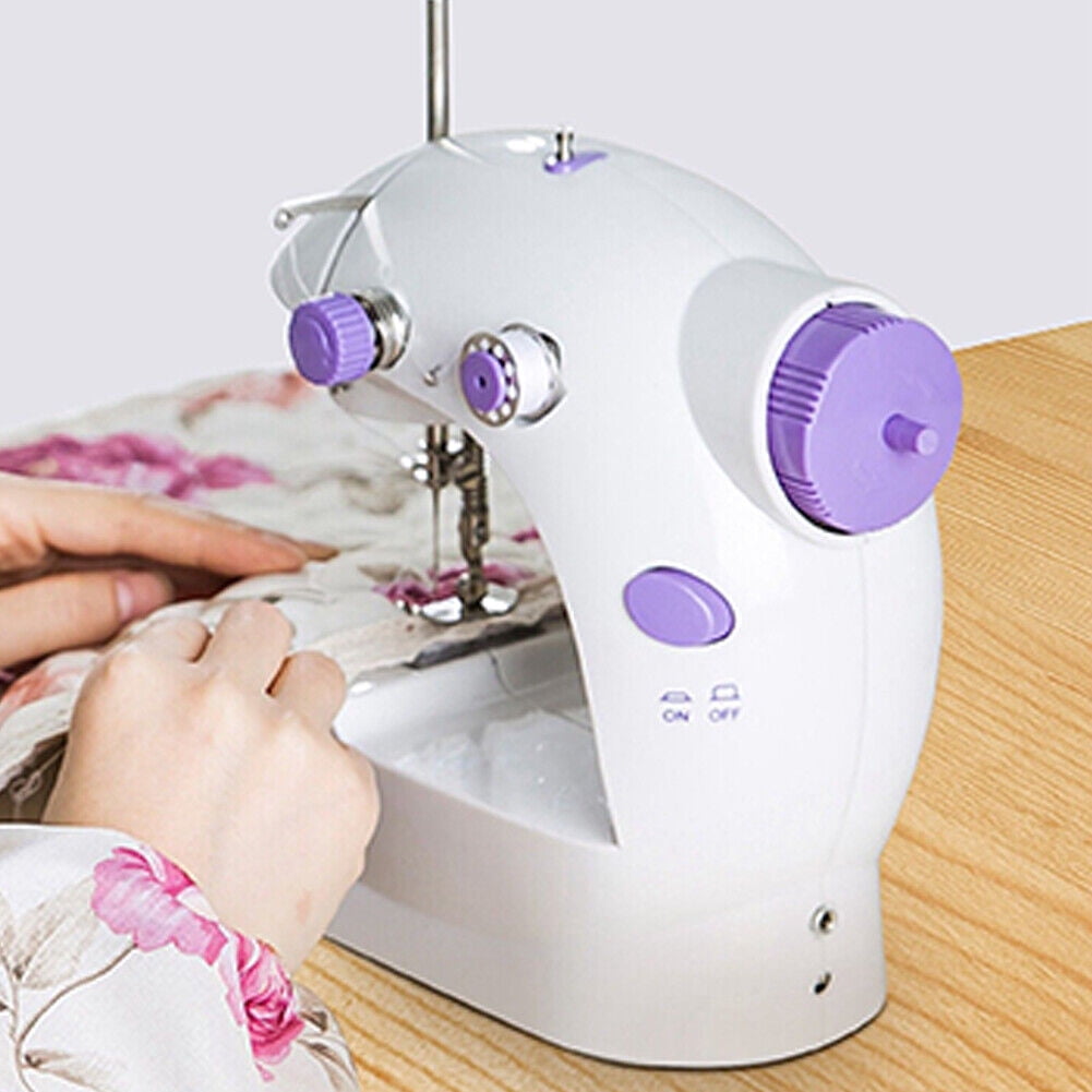 US Portable Mini Desktop Electric Sewing Machine Hand Held Household Tailor 2 Sp
