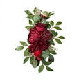 thumbnail image 4 of Elegant Artificial Red Rose Wedding Arch Decor - Set of 2, 4 of 4