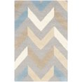 thumbnail image 6 of SAFAVIEH Cambridge Percival Geometric Wool Area Rug, Grey/Ivory, 3' x 5', 6 of 8