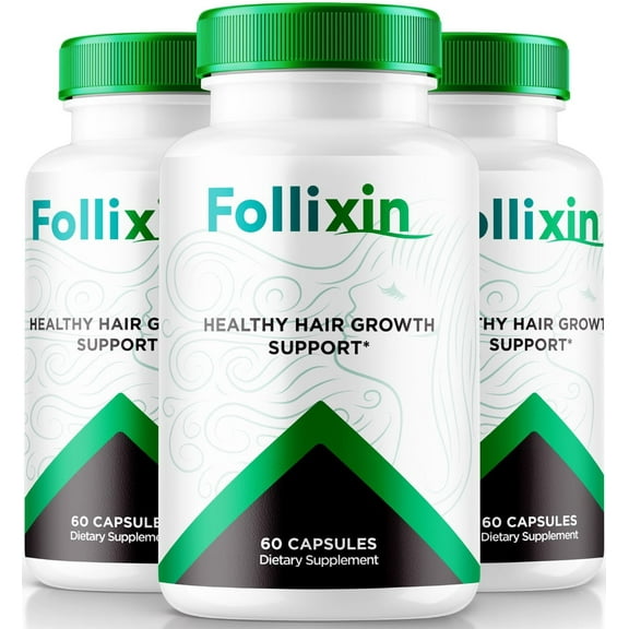 (3 Pack) Follixin Capsules, Official Formula Advanced Hair Care Pills for Thicker, Fuller, and Healthier Hair, The Ultimate Hair Revival and Regrowth Solution, Reviews (180 Capsules)