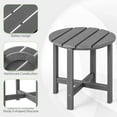thumbnail image 2 of Gymax 2PCS 18''Adirondack Side Table Weather Resistant HDPE Garden Patio Grey, 2 of 6