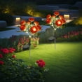 thumbnail image 7 of Twfbrm Solar Flower Lights for Outdoor, 28" Realistic Peony Flowers LED Garden Lights, Waterproof Solar Powered Decorative Stake Lights Auto ON/Off Landscape Lights for Lawn Yard Patio Pathway, 7 of 7