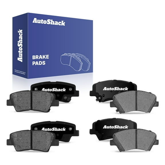 AutoShack Front & Rear Ceramic Brake Pad Set for Hyundai, Veloster 2016, FWD L4 1.6L