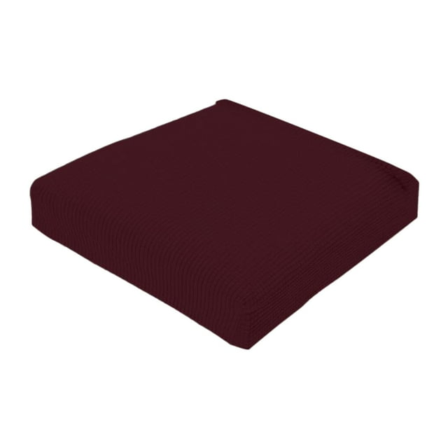 Funda elástica y suave para silla de comedor, ideal para proteger el asiento de la cocina o decorar hoteles. vino rojo