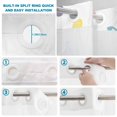 thumbnail image 3 of No Hook Shower Curtain with Built-in Rings - Floral Bunny Easter Washable Waterproof Fabric Bathroom Curtains for Hotel,Rentals, Stall 36 X 72 Inch , Color Polka Dot Pattern White, 3 of 9