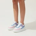 thumbnail image 3 of Comfortable sports shoesBlock Lace-up Front Flatform Skate Shoes, 3 of 7
